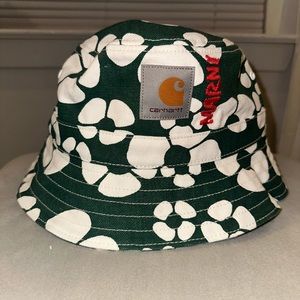 Marni Carhartt WIP embroidered floral-print cotton-canvas bucket hat